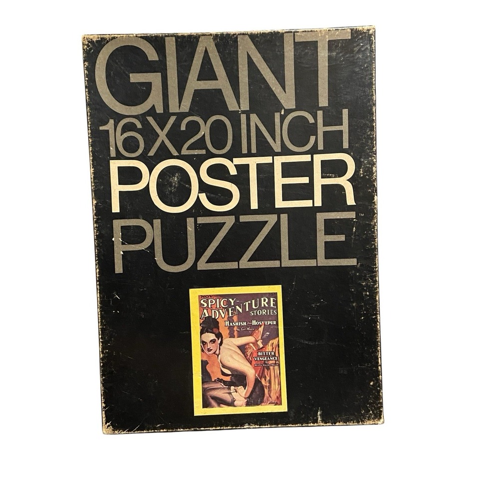 Vintage Gold Seal Spicy Adventure Stories P103 Poster Puzzle 1970's Complete‎